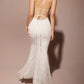 Lace Jacquard Tie-wrap Backless Maxi Dresses