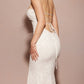 Lace Jacquard Tie-wrap Backless Maxi Dresses