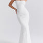 Lace Jacquard Tie-wrap Backless Maxi Dresses