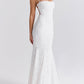 Lace Jacquard Tie-wrap Backless Maxi Dresses
