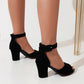 Alison Hayes™ Suede Peep Toe Heels