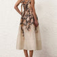 Floral Print Sleeveless Midi Dress