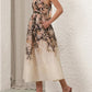 Floral Print Sleeveless Midi Dress