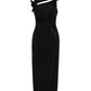Asymmetrical Beaded Maxi Dress