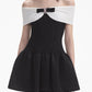Bow Off-the-shoulder Mini Dress