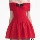 Bow Off-the-shoulder Mini Dress