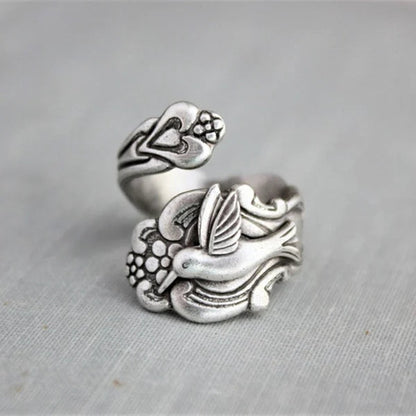 Enchanting Hummingbird Flower Ring