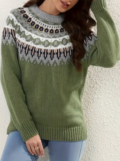 Stylish Fair Isle Sweater – Unforgettable Winter Warmth and Elegant Ladies' Fashion