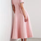 Elegant Bow Crystal Embellished Midi Dress