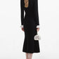 Elegant Tweed Long-Sleeved Dress