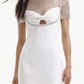 Mesh Mini Dress with Crystal Embellishments