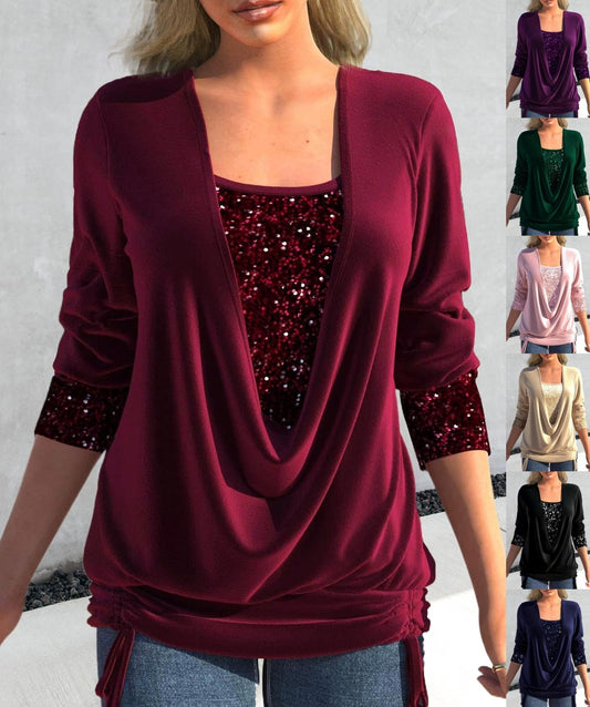 Adorina - Glitter Sequin Top