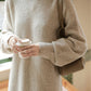 Wool Hooded Knit Midi Dress