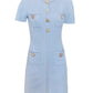 Button Knit Short Sleeve Dress
