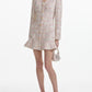 Long-Sleeved Sequined Tweed Mini Dress