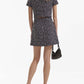 Tweed Mini Dress with Button