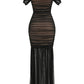 Off-the-Shoulder Ruched Mermaid Gown