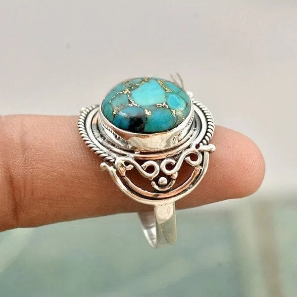 Stylish Boho Ring in Turquoise