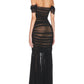 Off-the-Shoulder Ruched Mermaid Gown