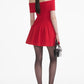 Bow Off-the-shoulder Mini Dress