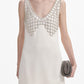 Beaded Shift Dress with V-Neck
