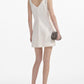 Beaded Shift Dress with V-Neck