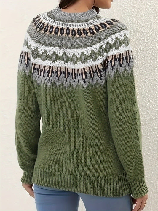Stylish Fair Isle Sweater – Unforgettable Winter Warmth and Elegant Ladies' Fashion