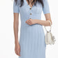 Knit Midi Dress with Gold Buttons