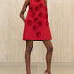 Rose Applique Mini Dress