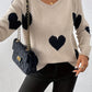 Comfortable Sweater with Lovable Heart Pattern – Romantic Style for Cozy Moments