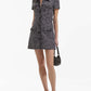 Tweed Mini Dress with Button