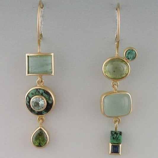 Chic Retro Emerald Earrings