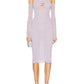 Elegant Mesh Hollow Midi Dress