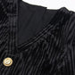 Elegant Midi Dress with Gold Buttons