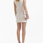 Sequin Embellished Shift Dress with Keyhole Detail