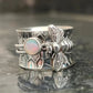 Ethereal Bee Gemstone Meditation Spinner Ring