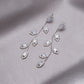 Stunning Gold and Silver Earrings Featuring Dazzling Zirconia Leaf Pendant