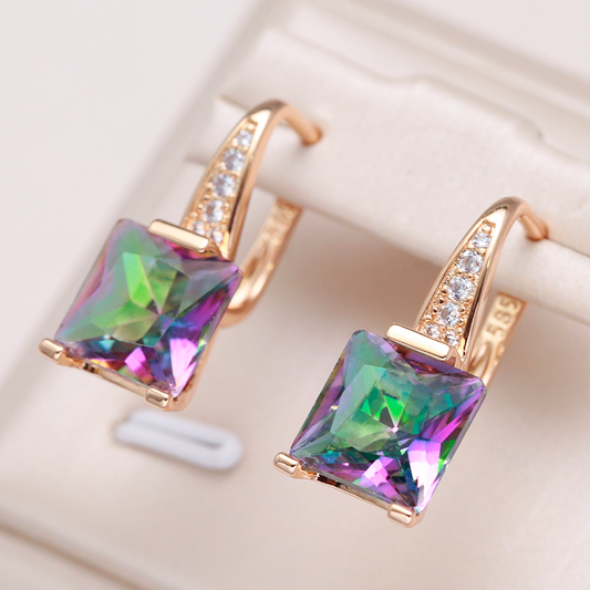 Chic Multicolor Crystal Earrings that Add a Touch of Sophistication