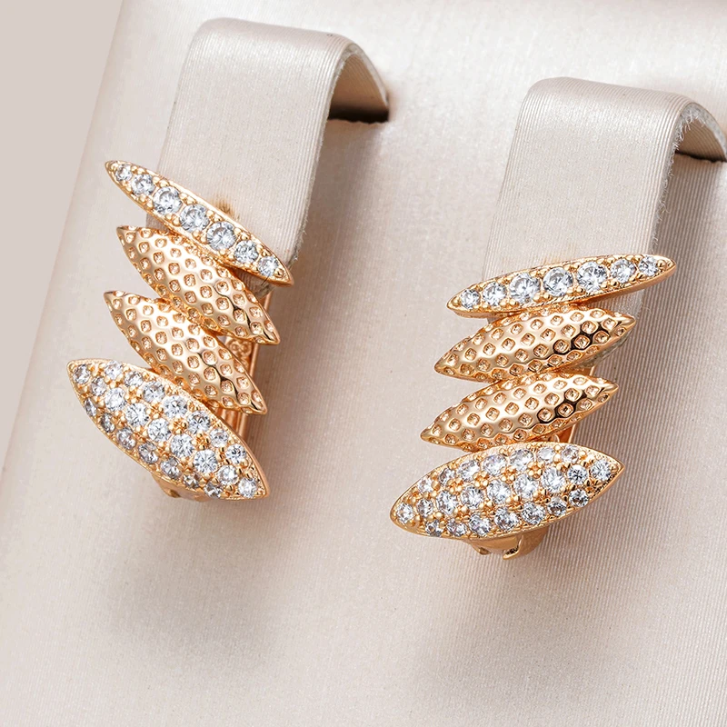 Dazzling Gold Chrysalis Earrings Adorned with Glittering Sparkle