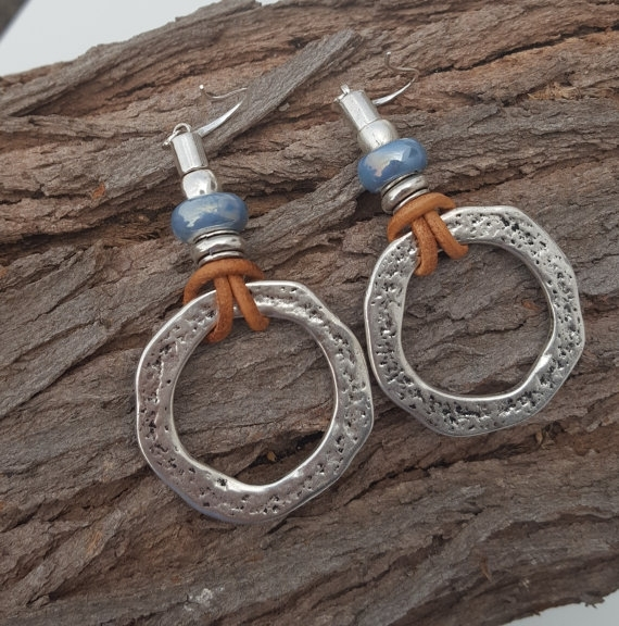 Chic Bohemian Silver Circle Earrings