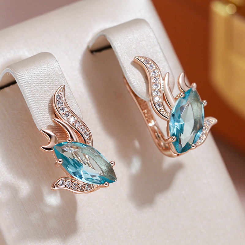 Dazzling Turquoise Crystal Earrings for a Chic Look