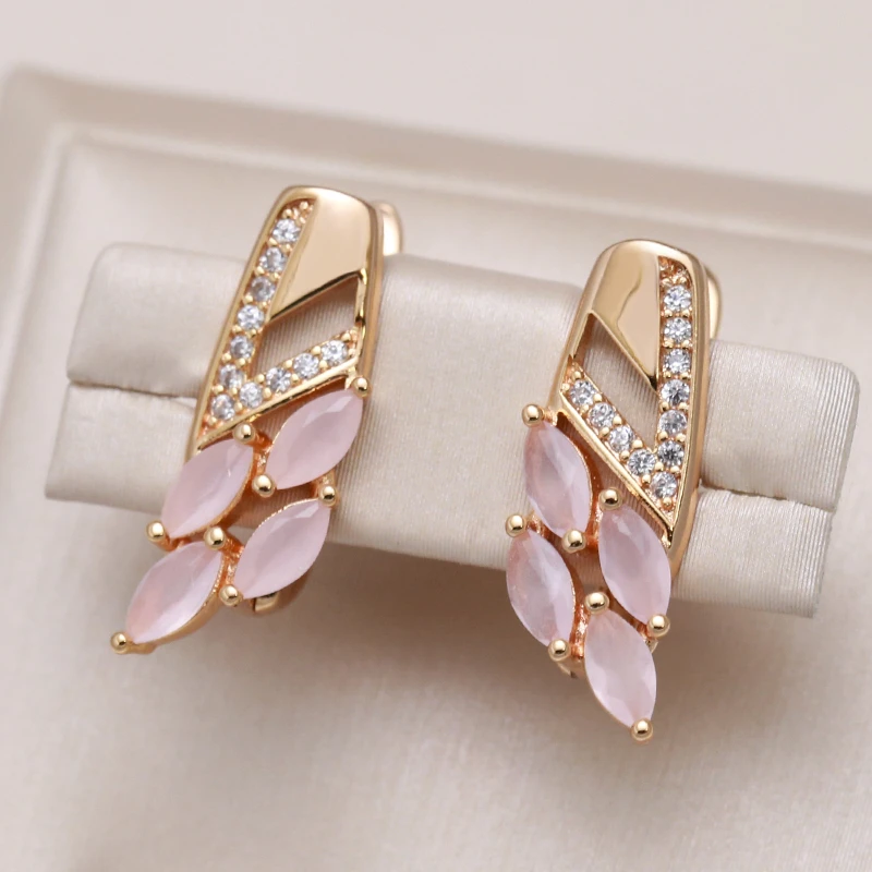 Elegant Rose Quartz Stud Earrings