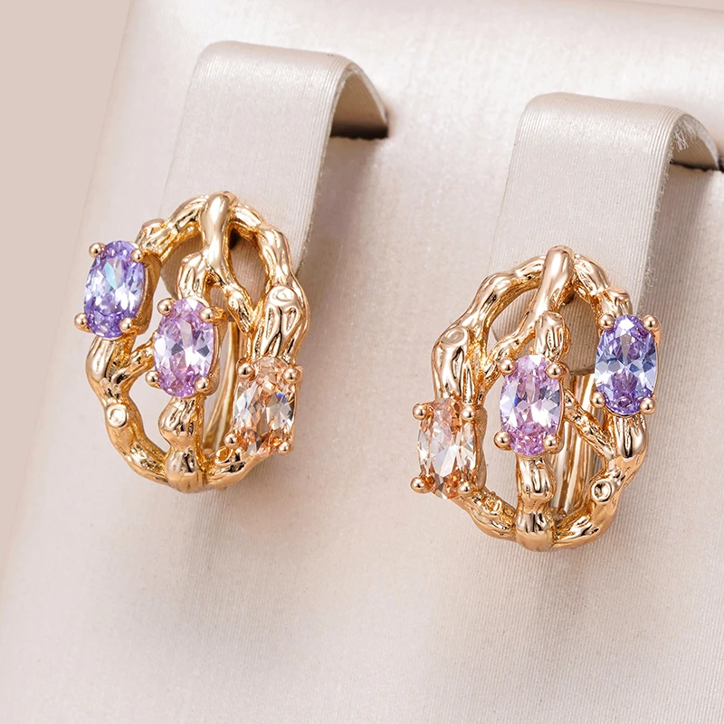 Stunning Gold Earrings Adorned with Vibrant Gemstones for a Captivating Style