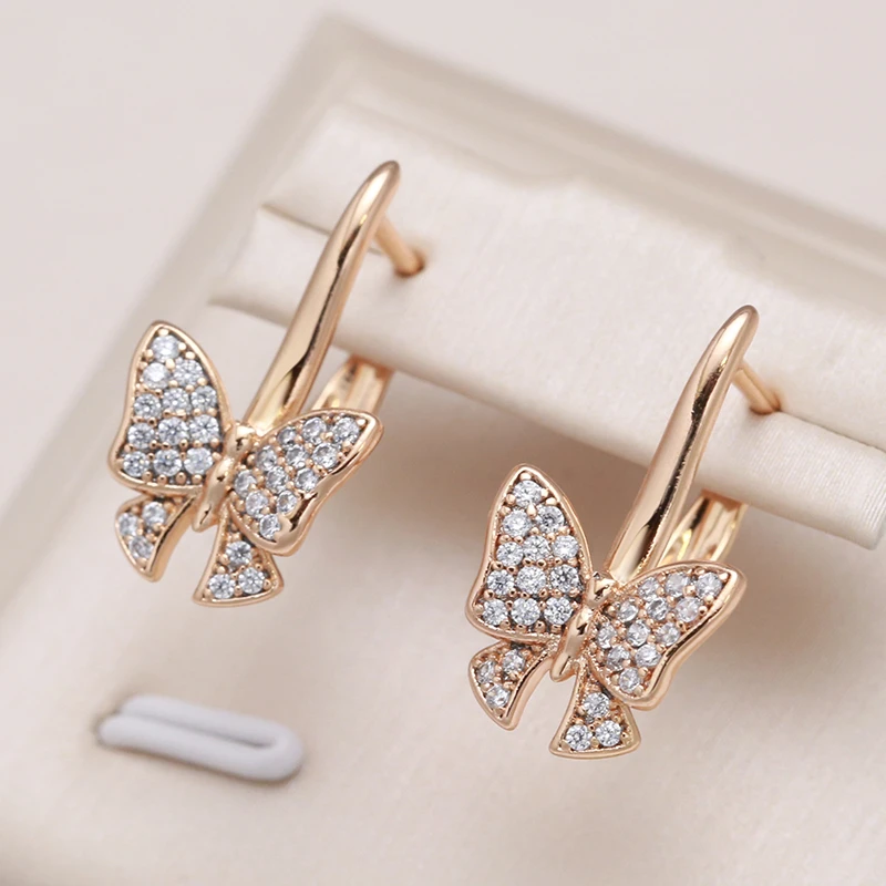 Elegant Sparkling Butterfly Earrings