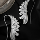 Stunning Vintage Silver Earrings with Graceful Wing Motif