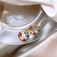 Chic Earrings Adorned with Eye-Catching, Colorful Enamel Accents