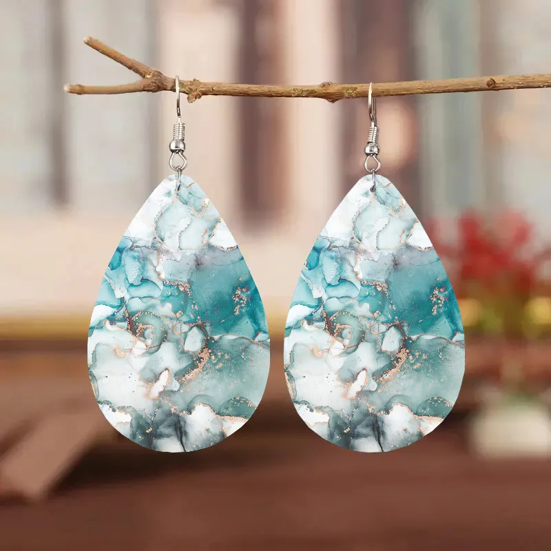 Elegant Vintage Earrings Adorned with Stunning Blue and White Stones