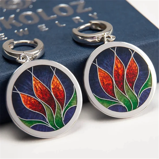 Vintage-Inspired Enamel Earrings – Revive the Charm of Yesteryear