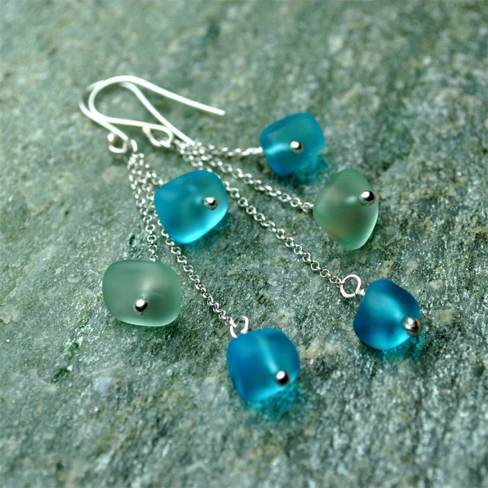 Stunning Blue Vintage-Inspired Earrings