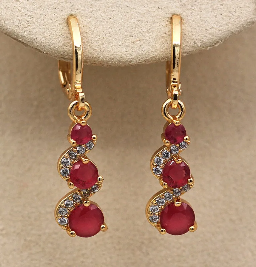 Chic Earrings Adorned with Dazzling Golden Zirconia